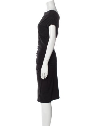 Escada Bateau Neckline Knee-Length Dress