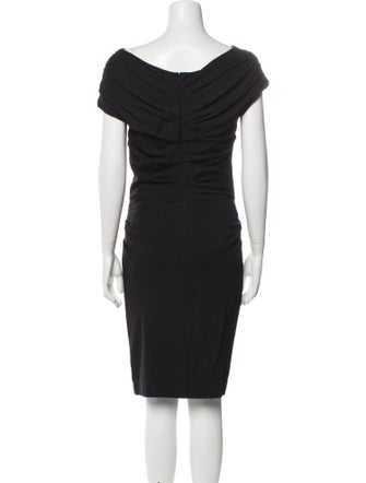 Escada Bateau Neckline Knee-Length Dress