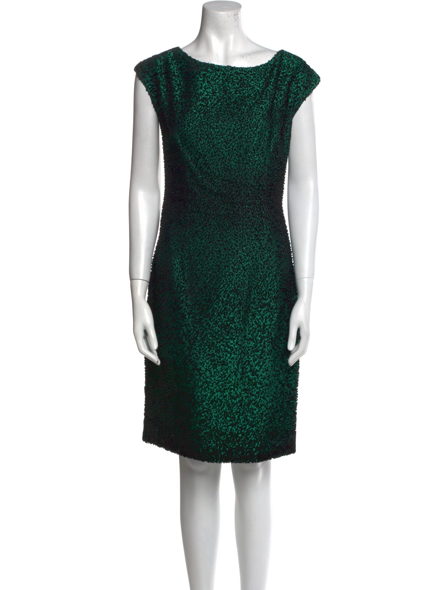 Escada Bateau Neckline Knee-Length Dress