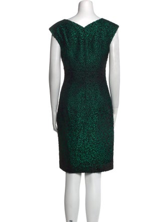 Escada Bateau Neckline Knee-Length Dress