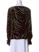 Escada Animal Print Bateau Neckline Blouse