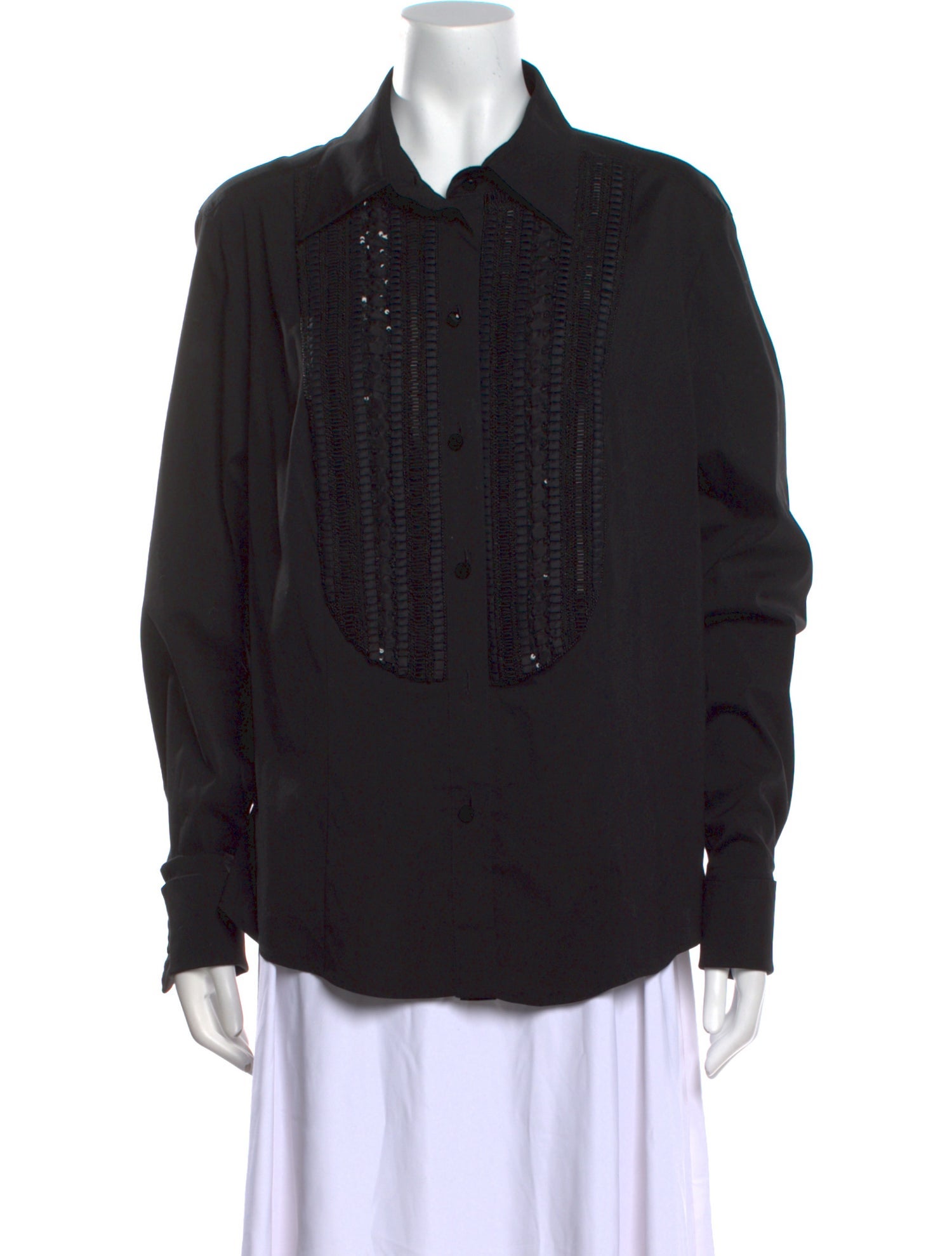 Escada Long Sleeve Button-Up Top