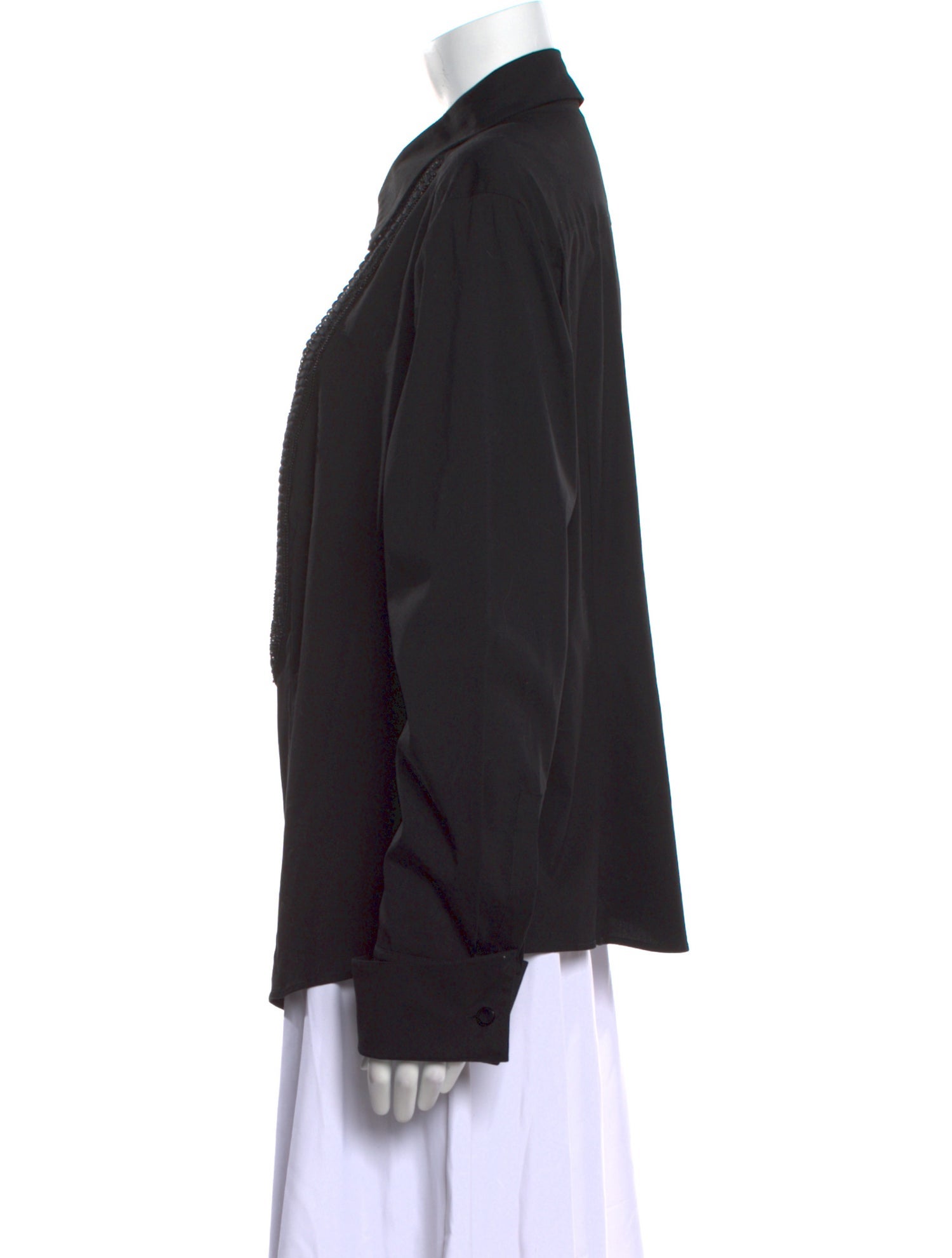 Escada Long Sleeve Button-Up Top