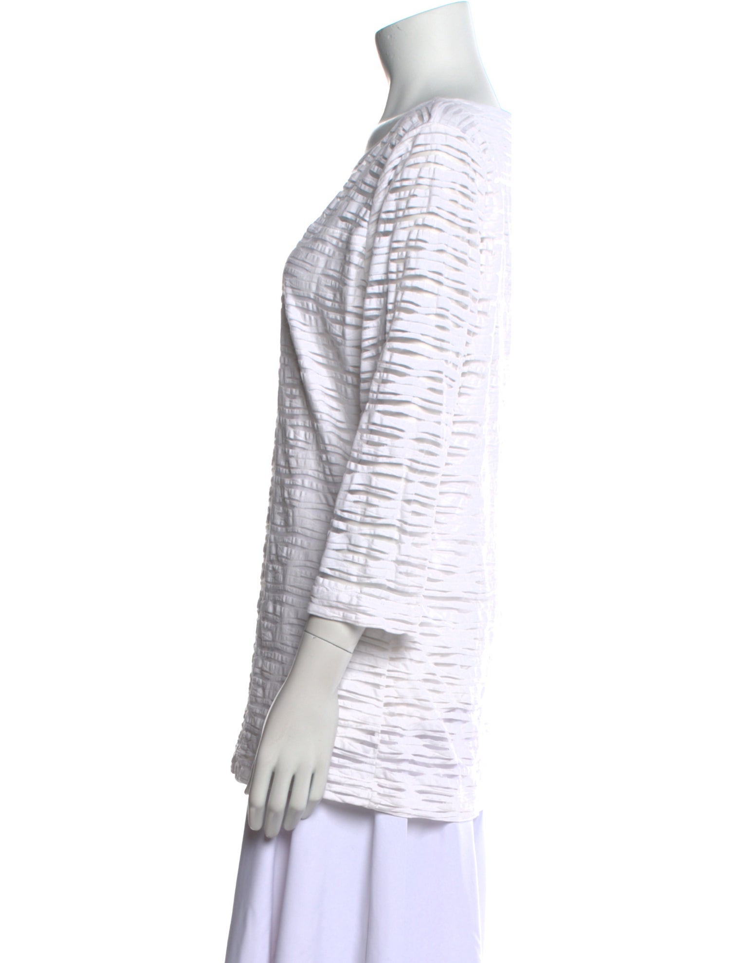 Escada Striped Bateau Neckline Top