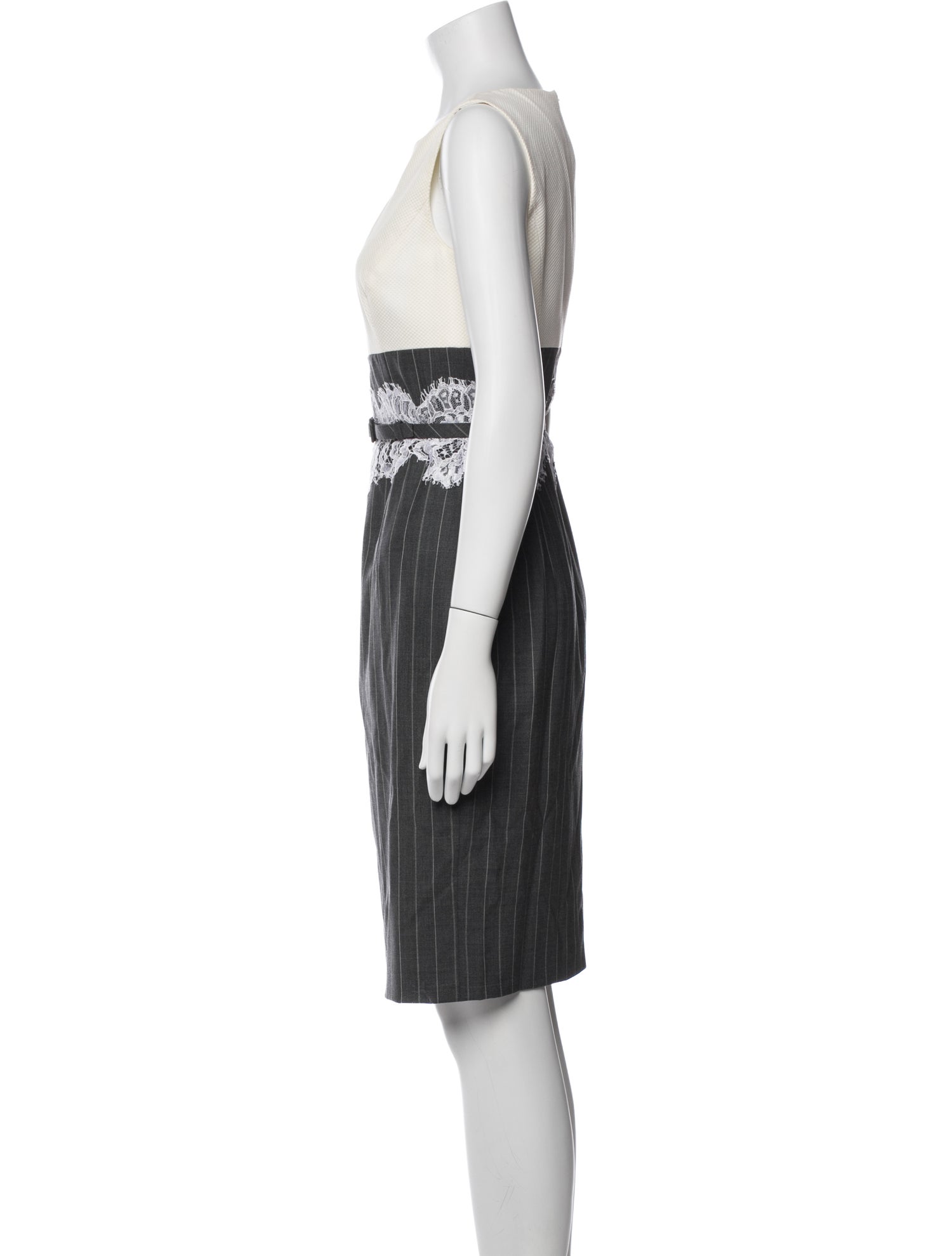 Escada Striped Knee-Length Dress