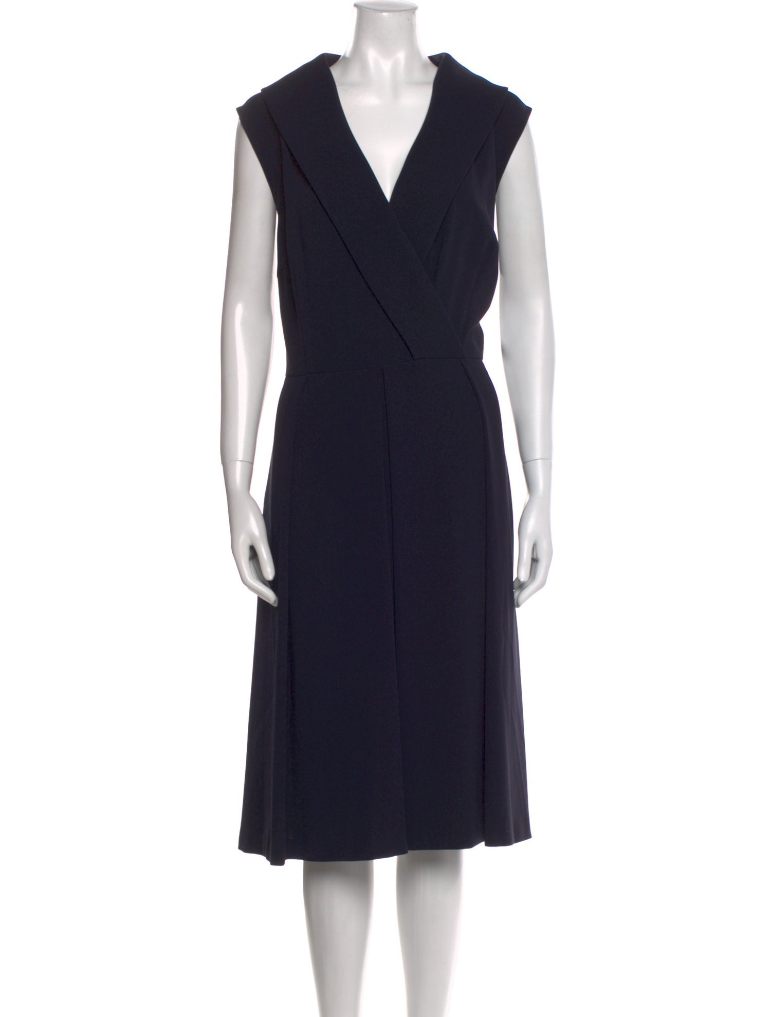 Escada V-Neck Midi Length Dress