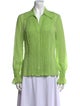 Escada Silk Long Sleeve Button-Up Top
