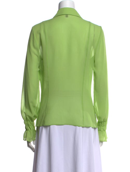 Escada Silk Long Sleeve Button-Up Top