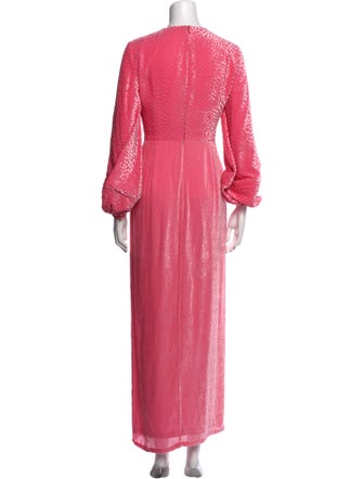 Escada V-Neck Long Dress