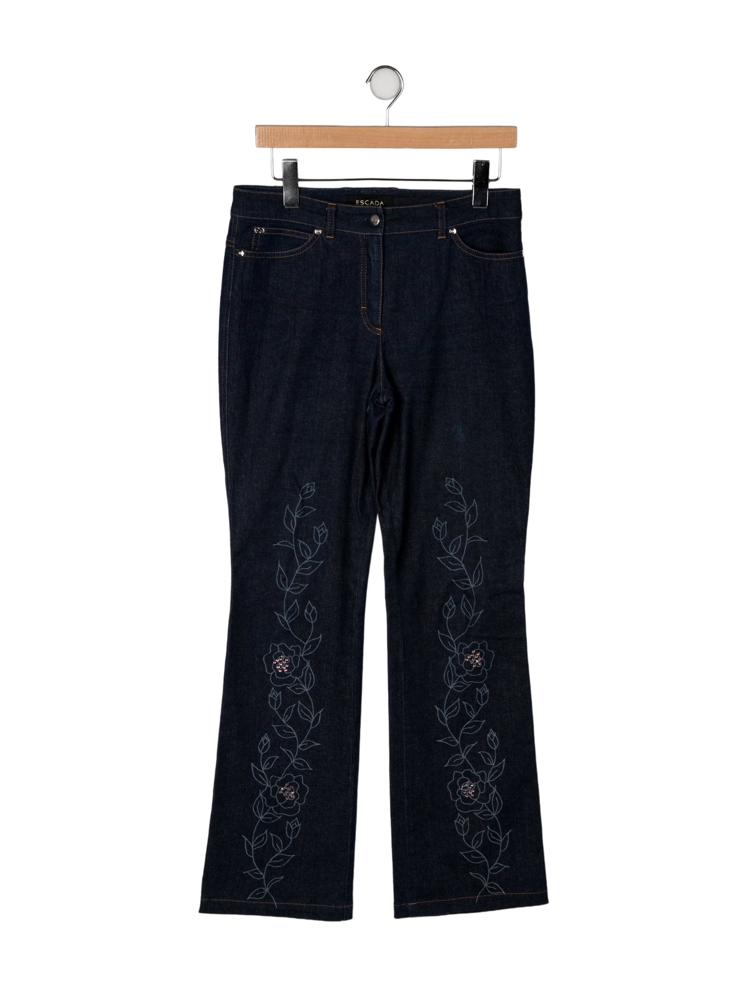 Escada Mid-Rise Wide Leg Jeans