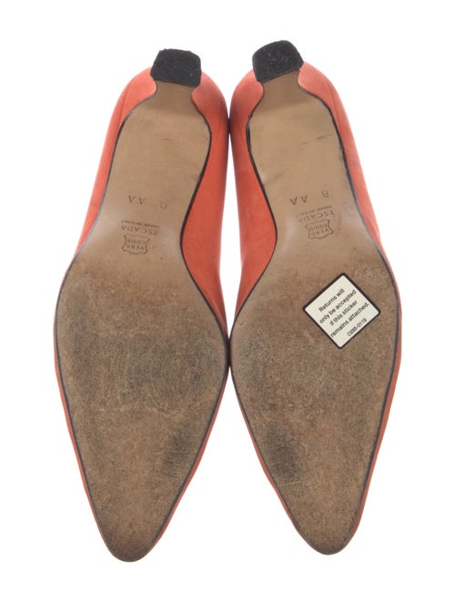 Escada Suede Chain-Link Accents Pumps