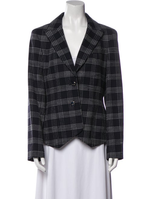 Escada Plaid Print Blazer