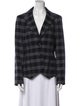 Escada Plaid Print Blazer