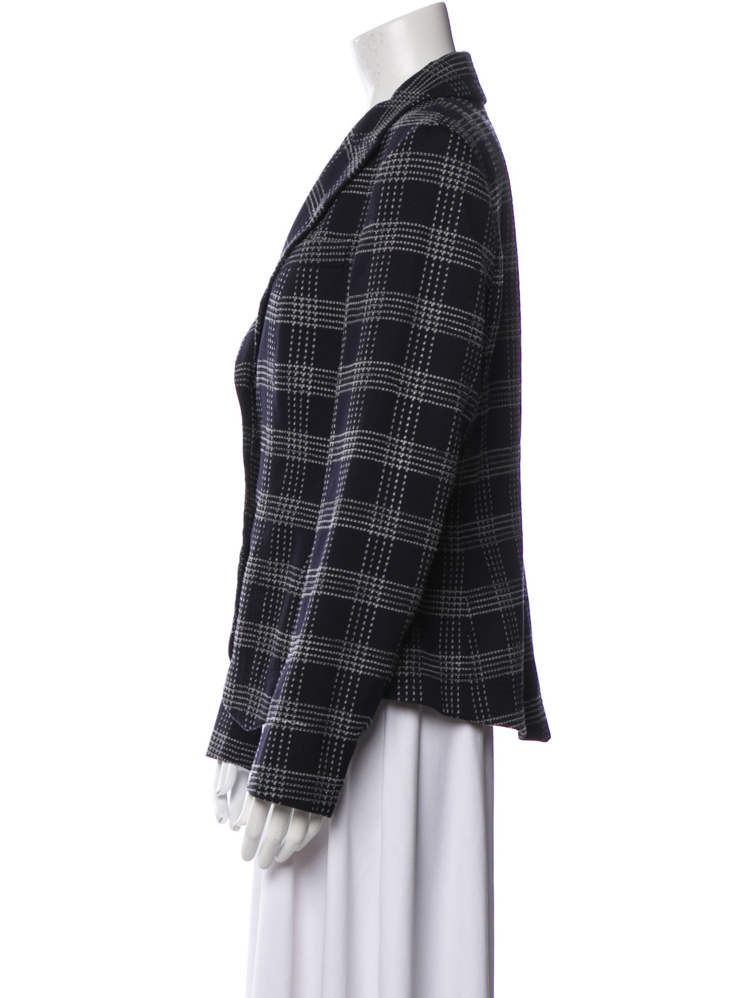 Escada Plaid Print Blazer