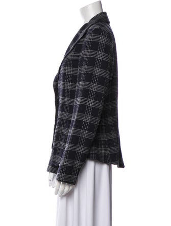 Escada Plaid Print Blazer