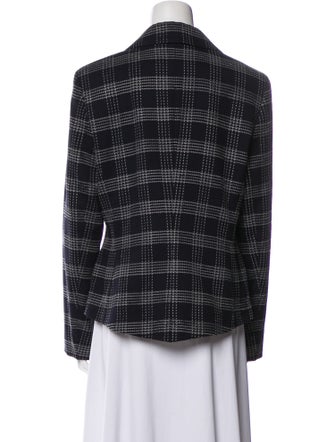 Escada Plaid Print Blazer