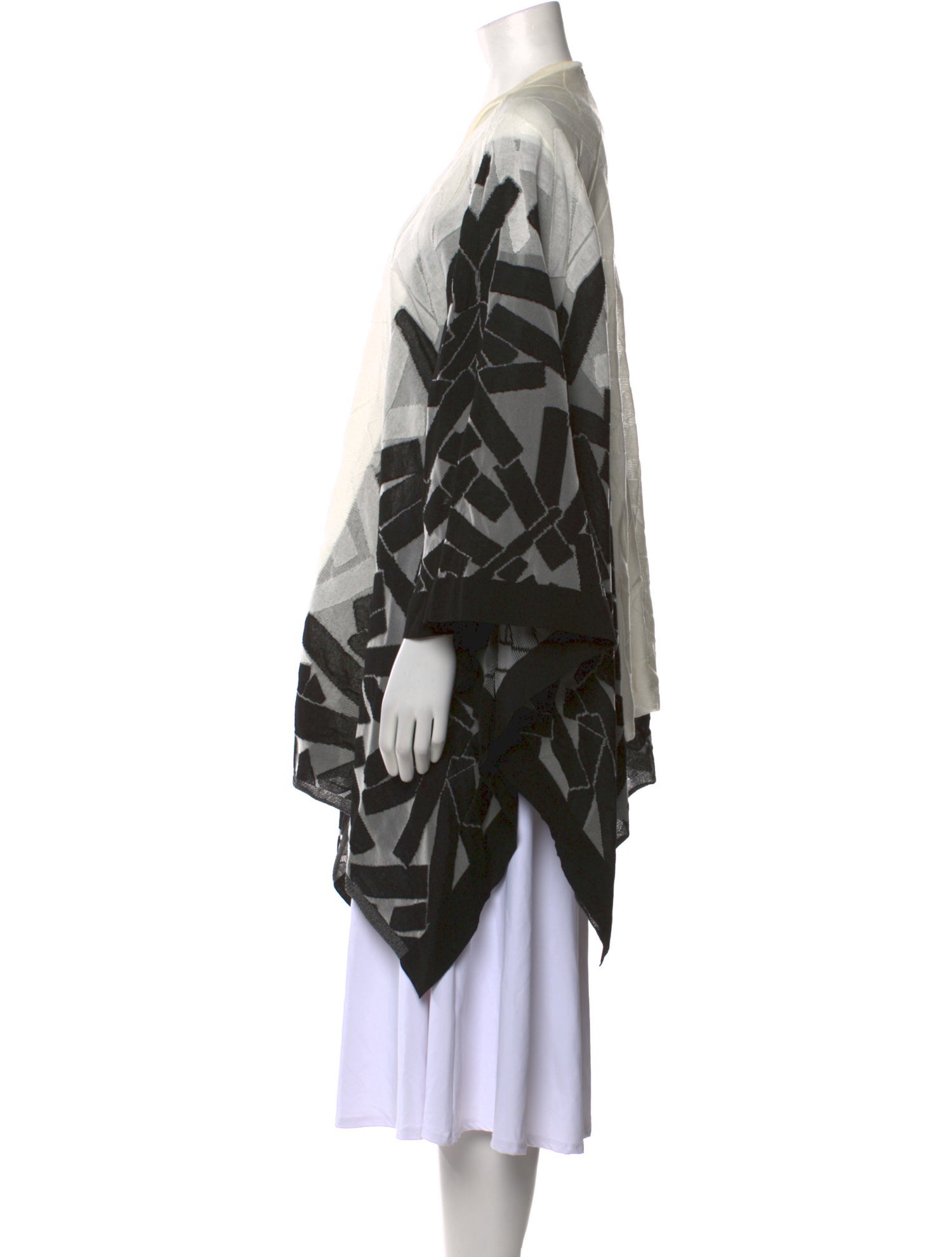 Escada Printed Plunge Neckline Sweater