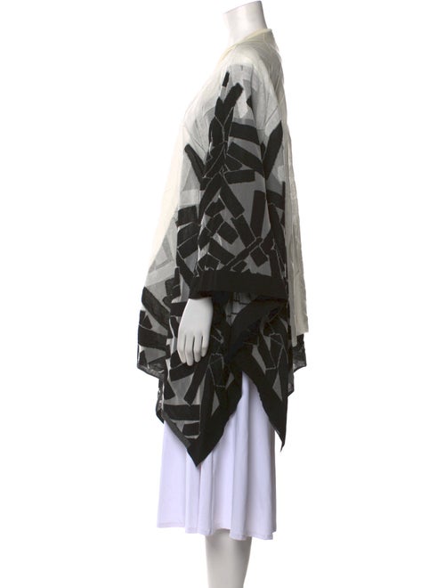 Escada Printed Plunge Neckline Sweater