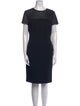 Escada Crew Neck Knee-Length Dress