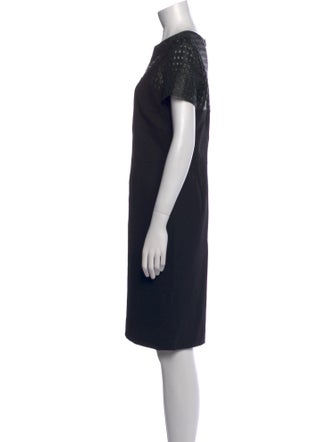 Escada Crew Neck Knee-Length Dress