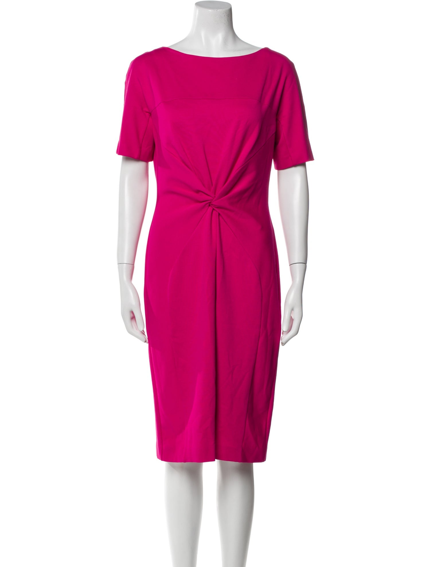 Escada Bateau Neckline Knee-Length Dress