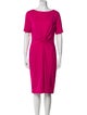 Escada Bateau Neckline Knee-Length Dress