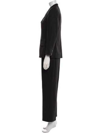 Escada Virgin Wool Striped Pantsuit