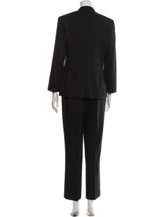 Escada Virgin Wool Striped Pantsuit