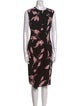 Escada Floral Print Midi Length Dress