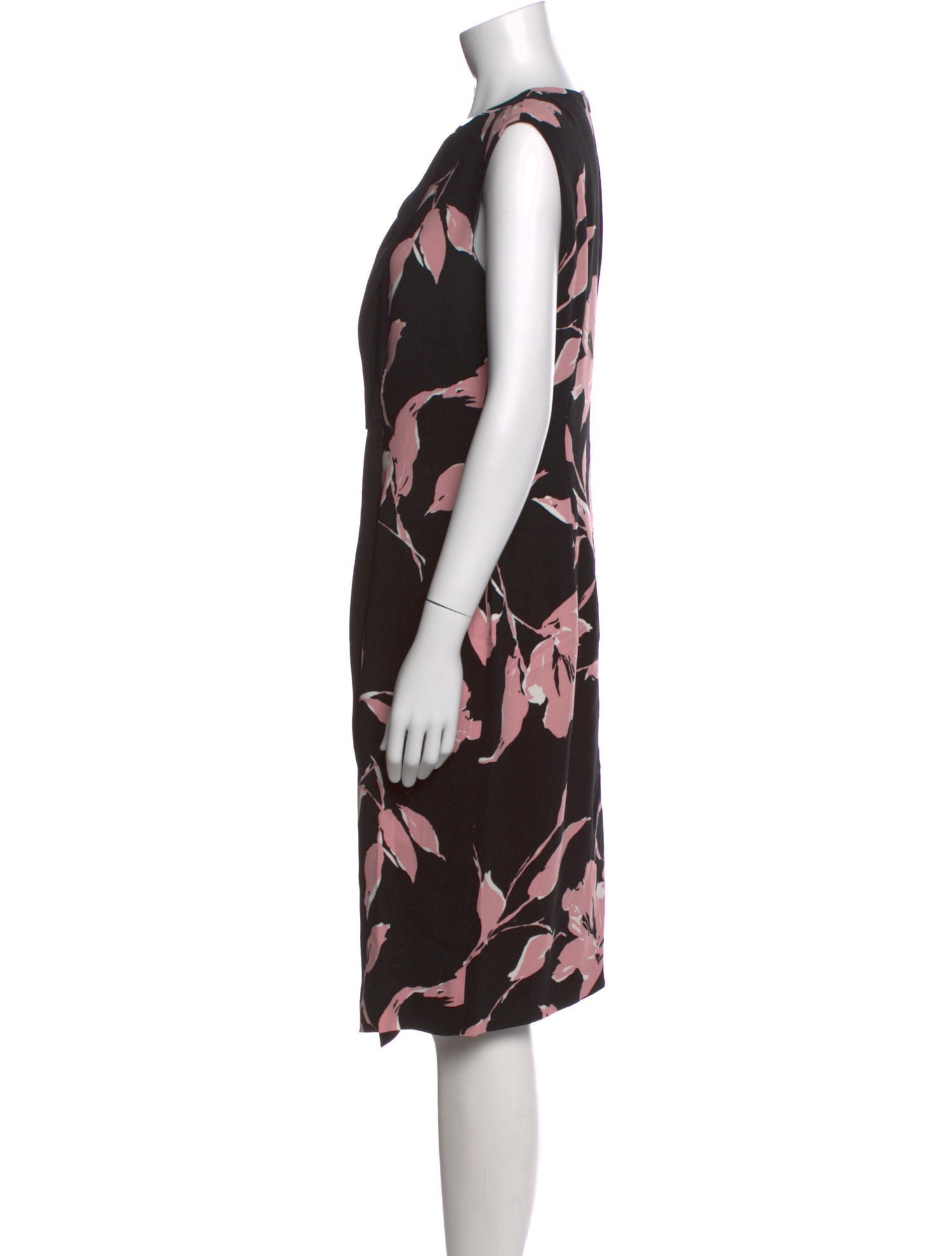 Escada Floral Print Midi Length Dress