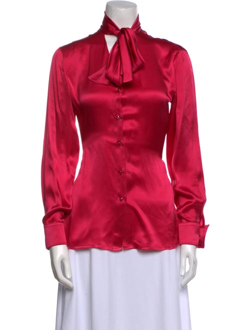 Escada Silk Tie Neck Top