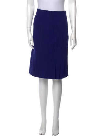 Escada Pleated Accents Knee-Length Skirt