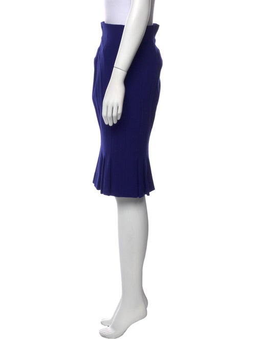 Escada Pleated Accents Knee-Length Skirt