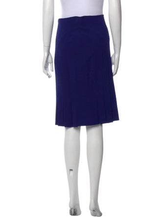 Escada Pleated Accents Knee-Length Skirt