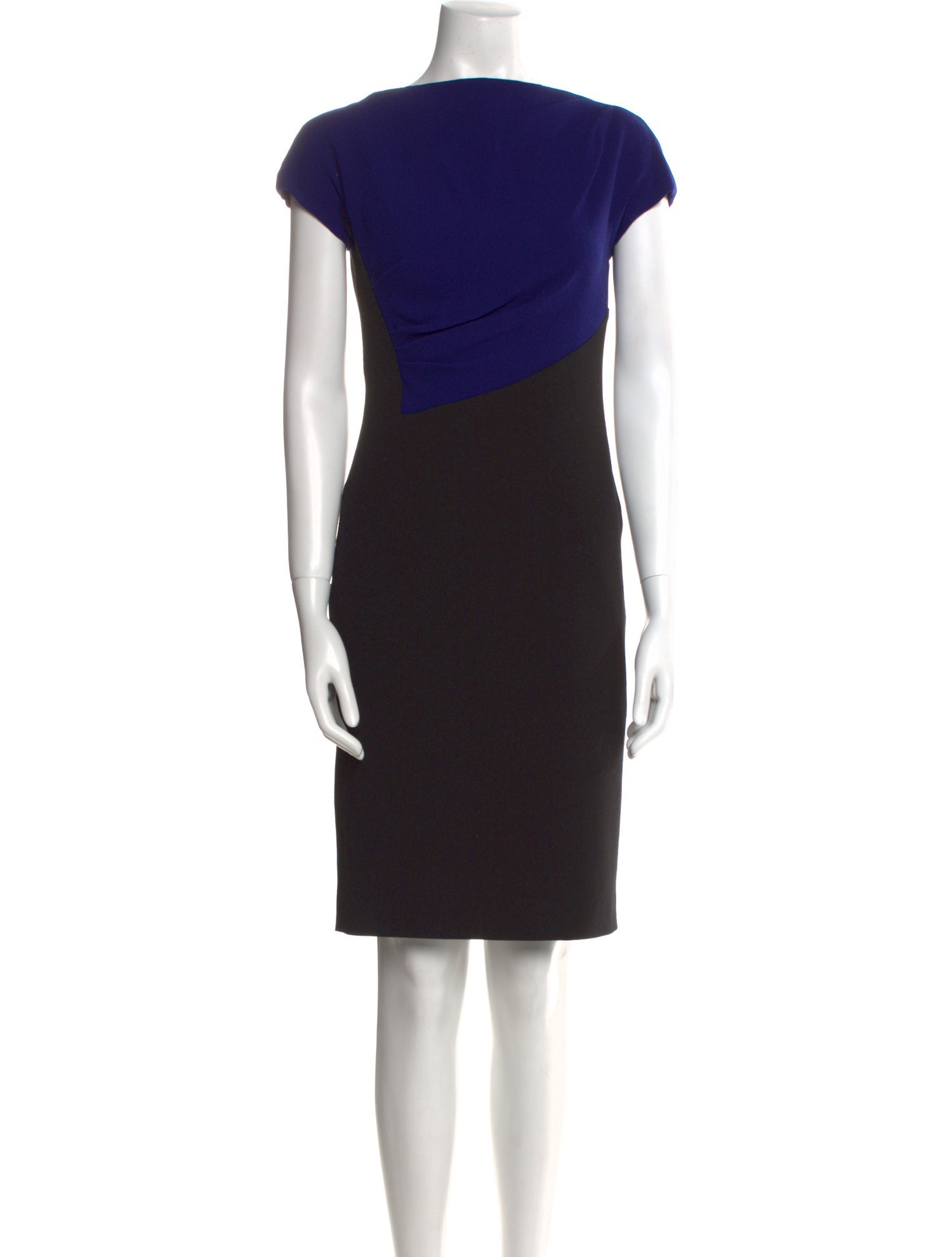 Escada Colorblock Pattern Knee-Length Dress