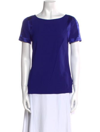 Escada Bateau Neckline Short Sleeve T-Shirt