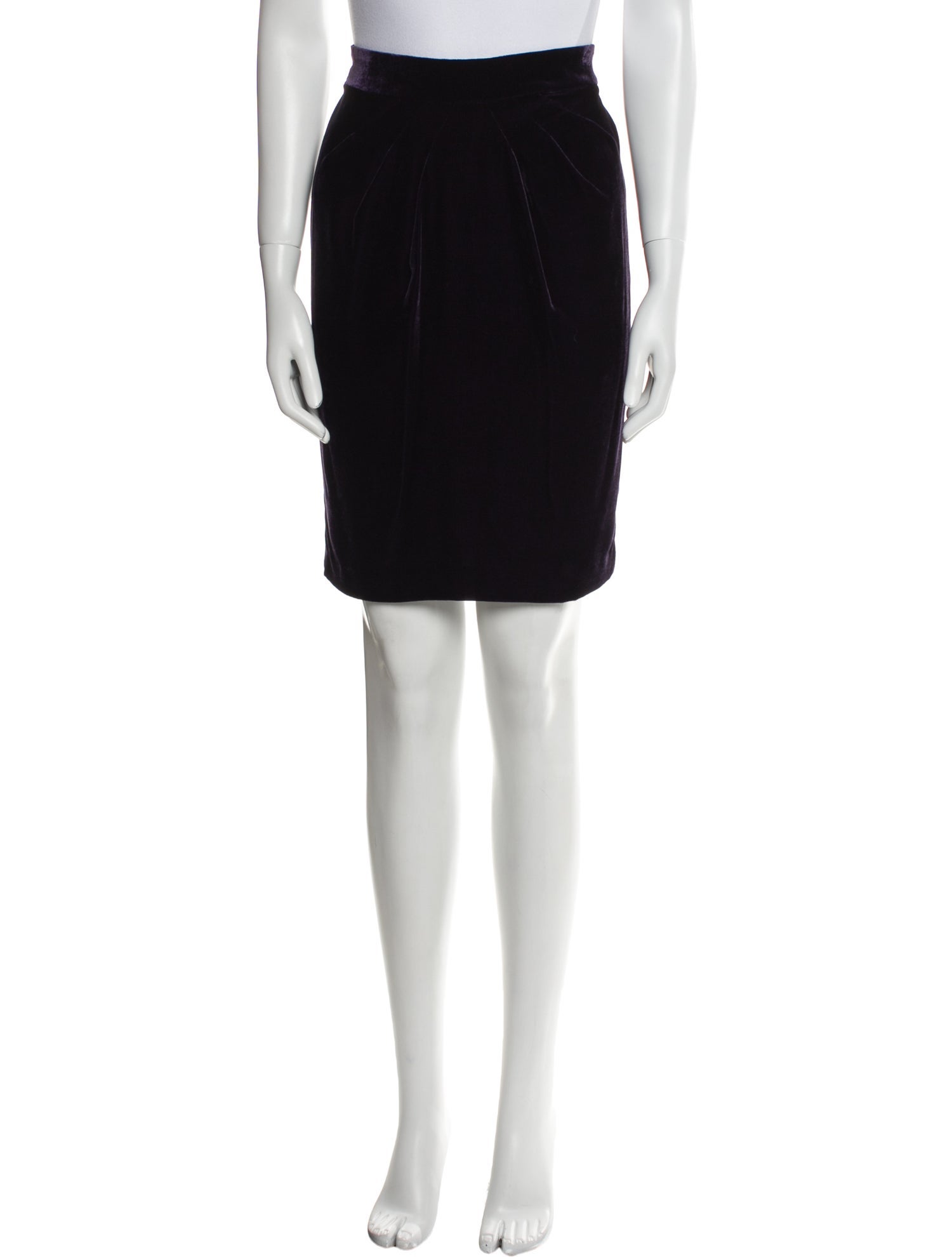 Escada Pleated Accents Knee-Length Skirt