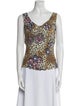 Escada Animal Print V-Neck Top