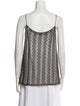 Escada Striped Square Neckline Top
