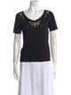 Escada Graphic Print V-Neck T-Shirt