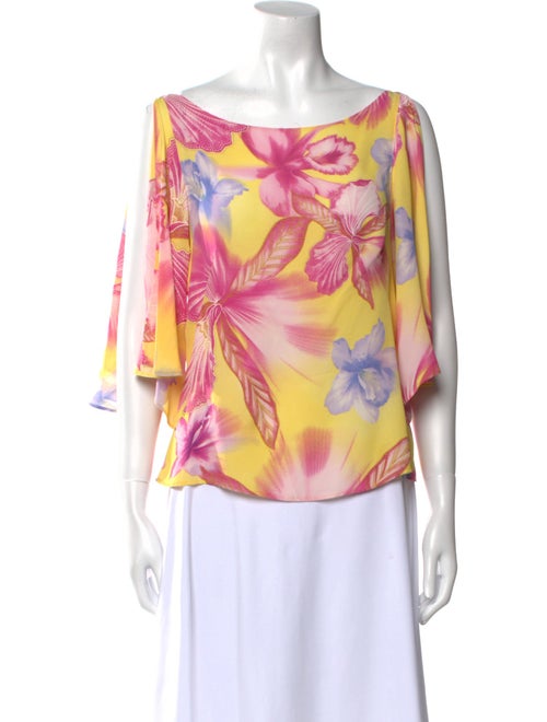 Escada Silk Floral Print Blouse