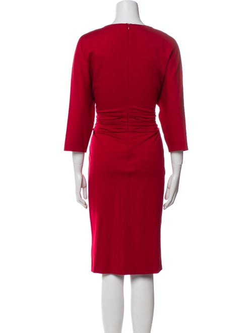 Escada V-Neck Midi Length Dress