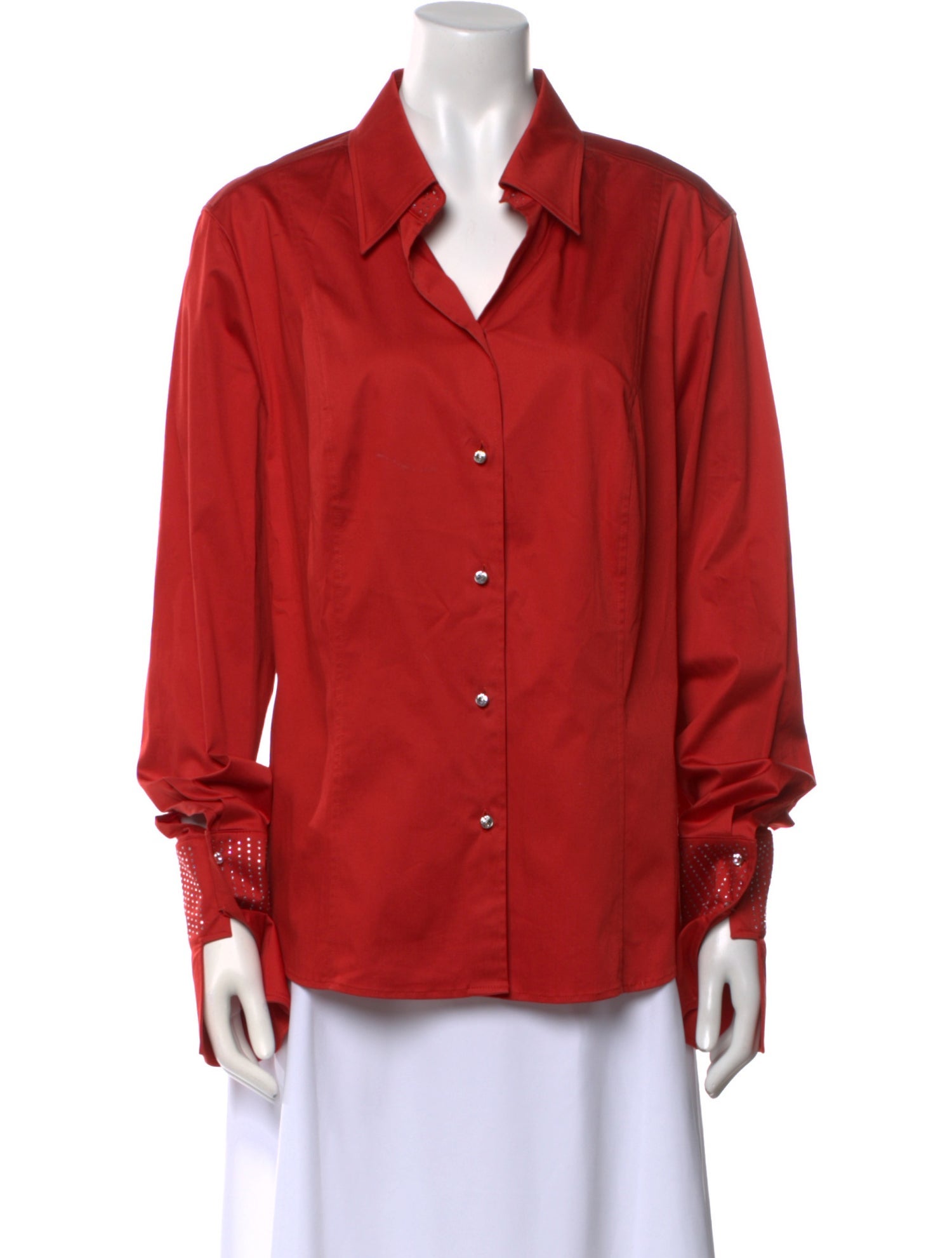 Escada Long Sleeve Button-Up Top