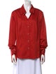 Escada Long Sleeve Button-Up Top