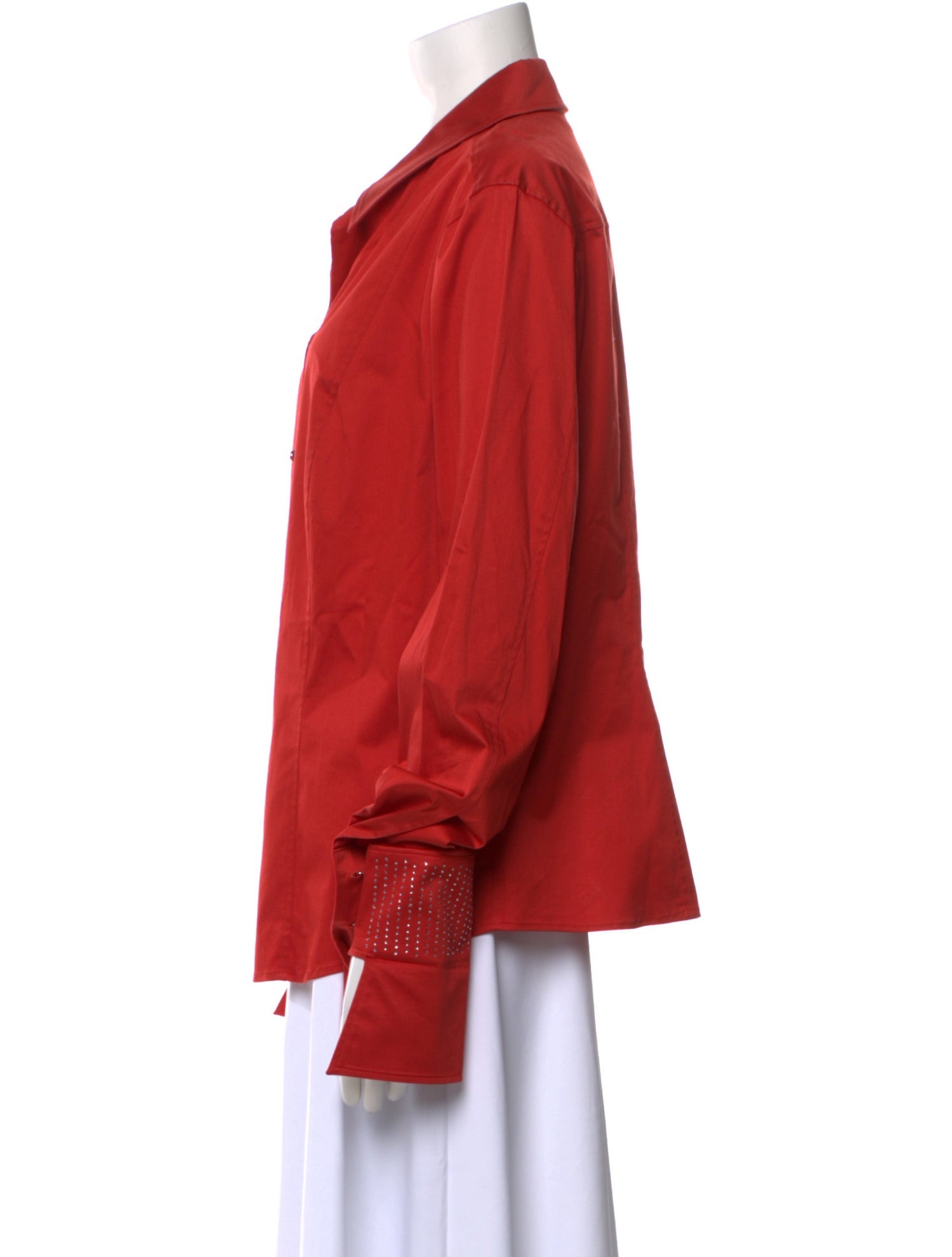 Escada Long Sleeve Button-Up Top