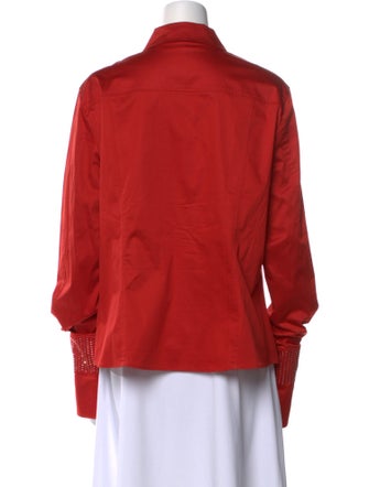 Escada Long Sleeve Button-Up Top