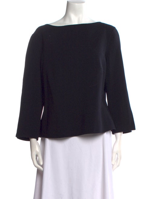 Escada Wool Bateau Neckline Blouse