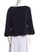 Escada Wool Bateau Neckline Blouse