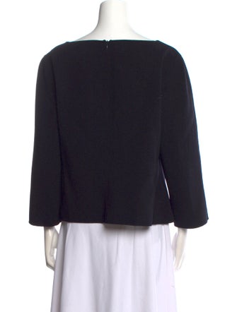 Escada Wool Bateau Neckline Blouse