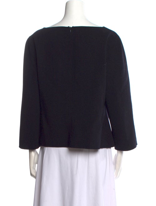 Escada Wool Bateau Neckline Blouse